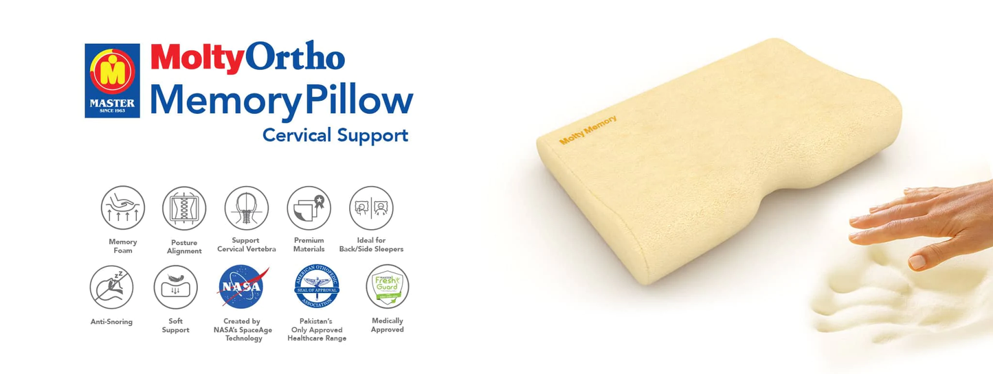 Molty Ortho Memory Cervical Pillow.