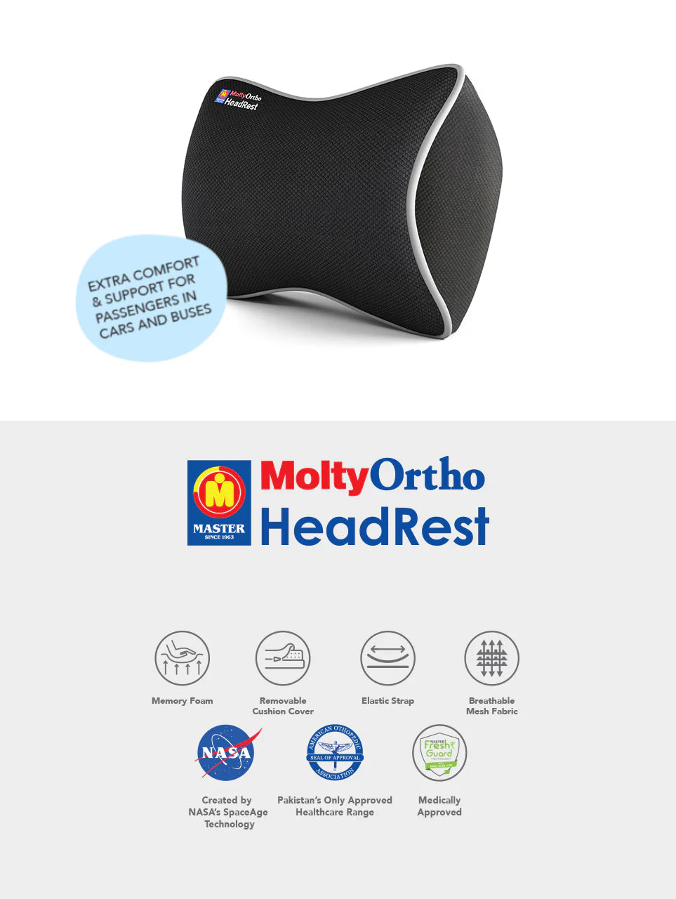 Molty Ortho Memory Head Rest.